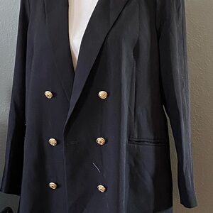 Zara Black Blazer with Gold Buttons XXL.